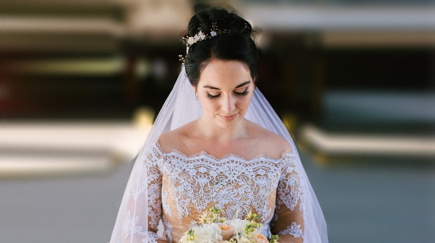 Wedding makeup and hairstyle — Model: Tatyana Sypa in Sand Diego, CA